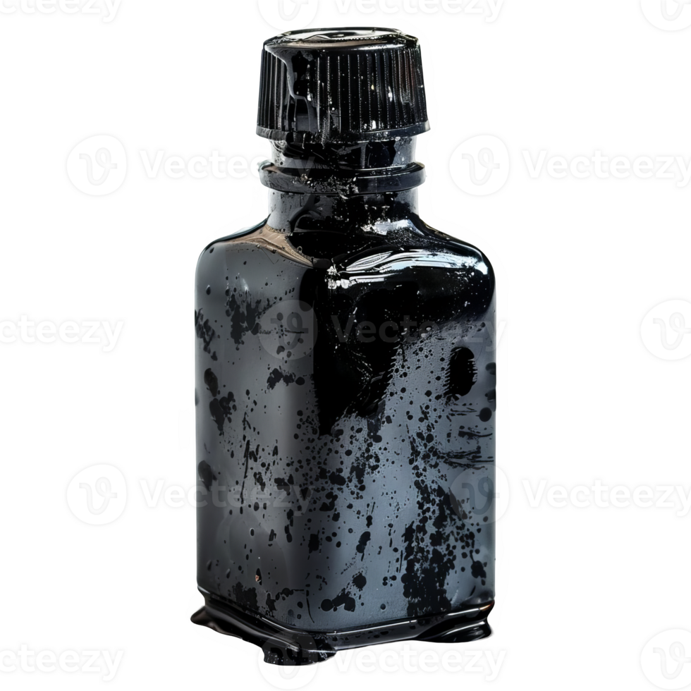 dirty ink bottle transparent background png
