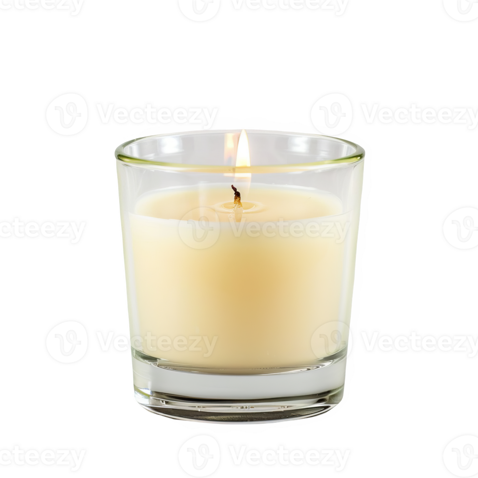 candle in a glass transparent background png
