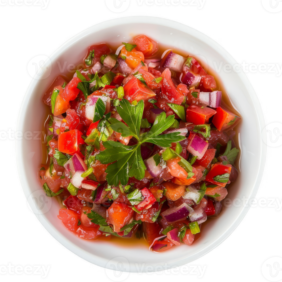 Salsa on a white plate transparent background png