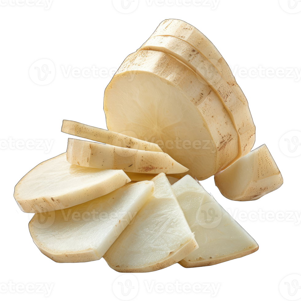 Sliced Jicama transparent background png