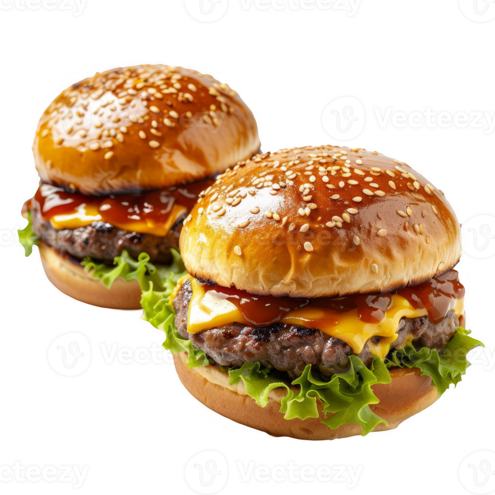 melted burgers transparent background png