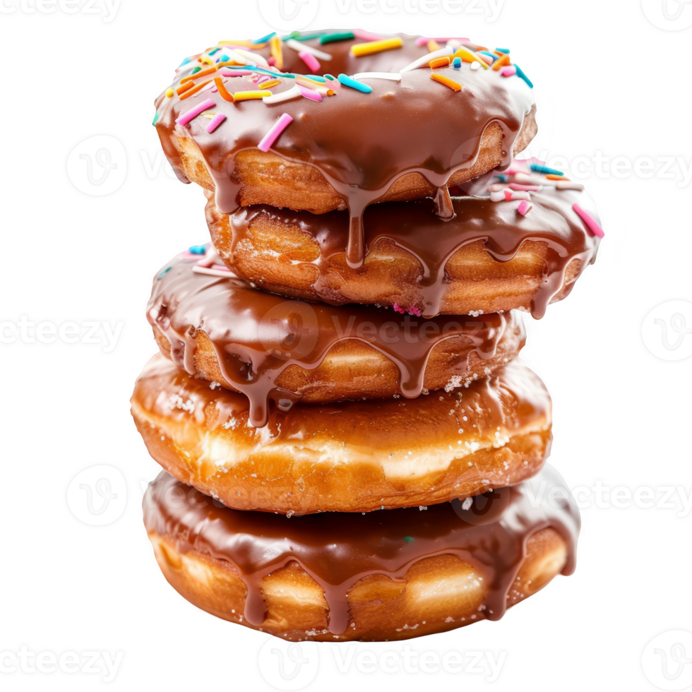 stack of melted donuts transparent background png