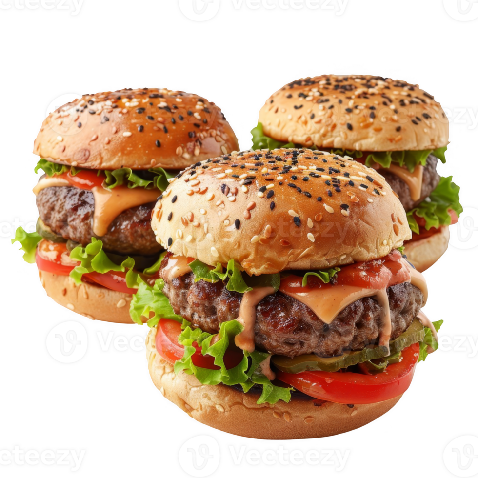 melted burgers transparent background png