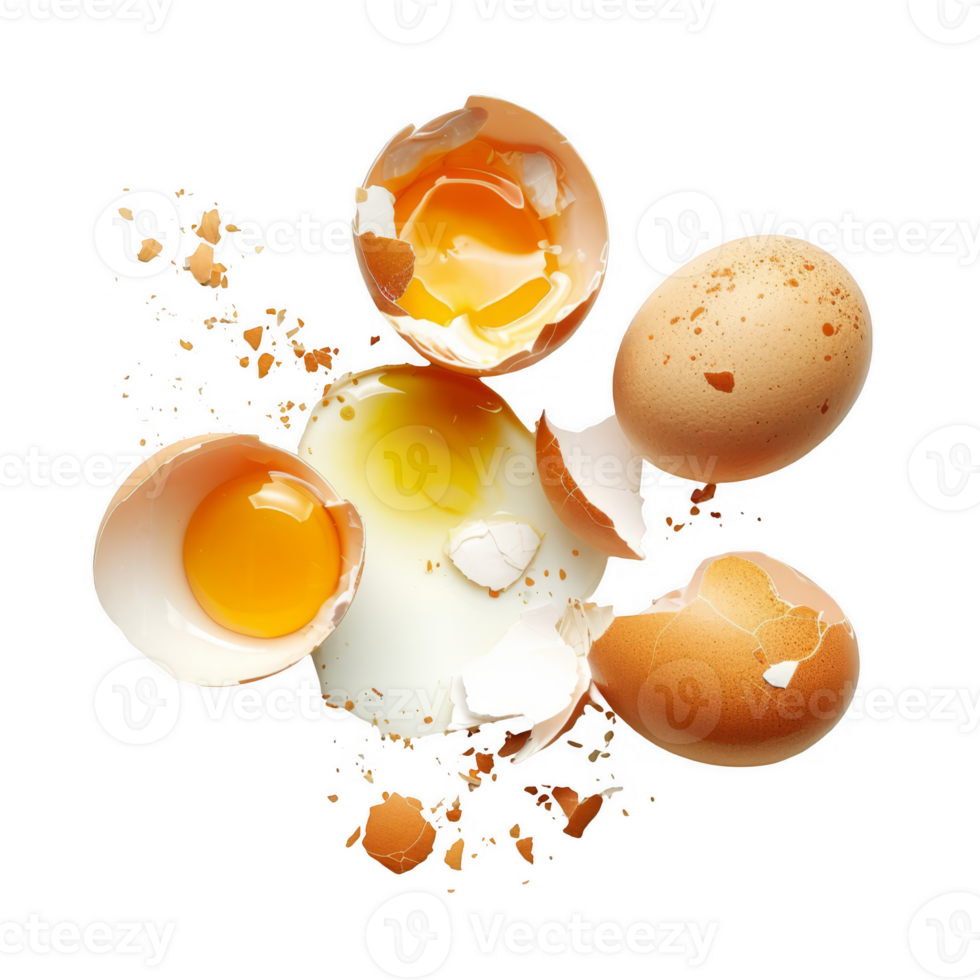 splitted eggs transparent background png