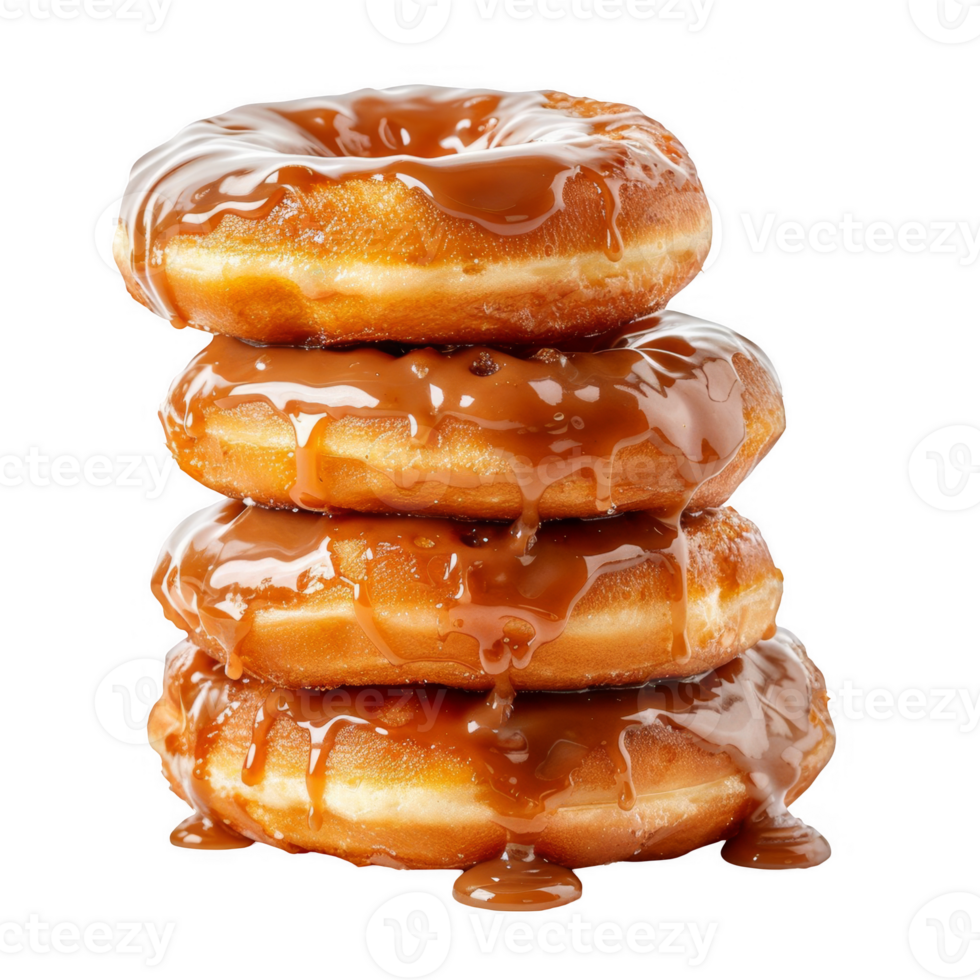 stack of melted donuts transparent background png