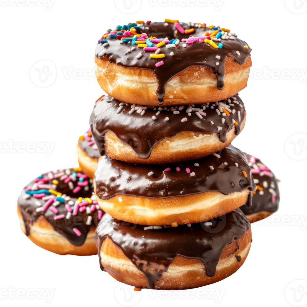 stack of melted donuts transparent background png