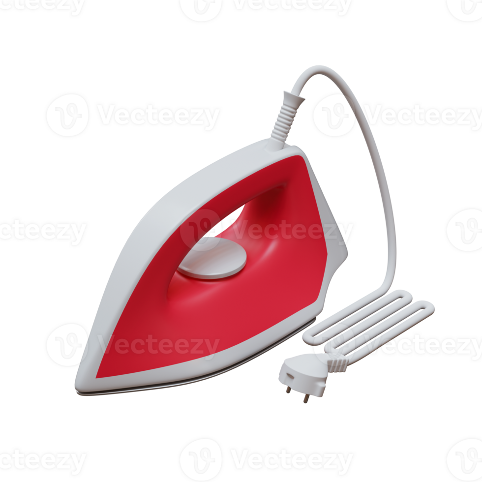 Clothes Iron 3d Render illustration png