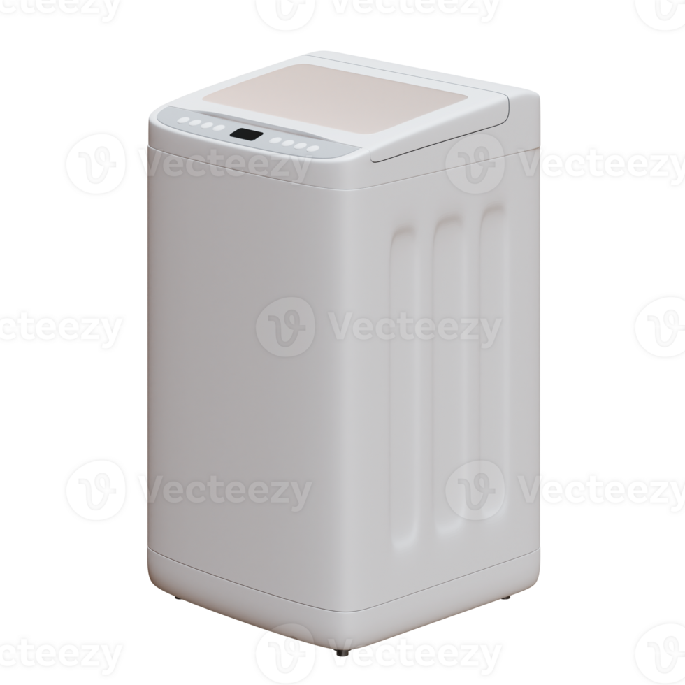 Top Loading Washing Machine 3D Render Illustration png