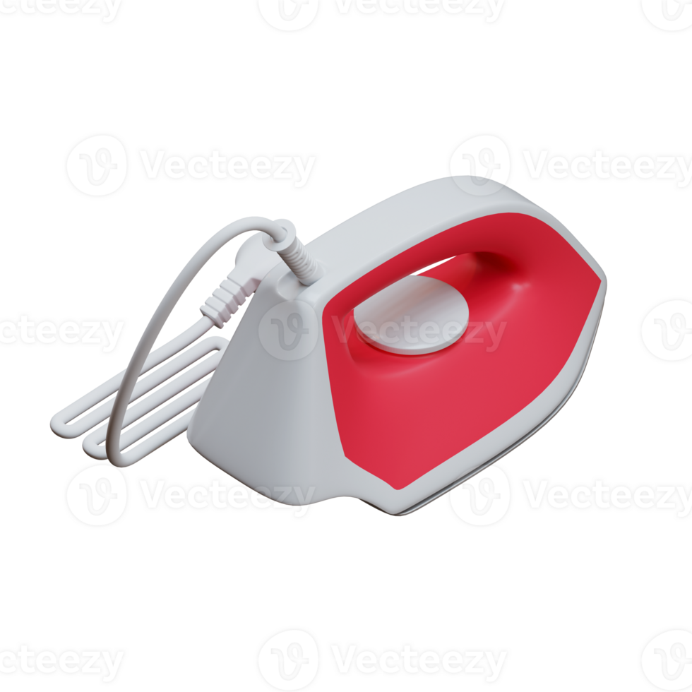Clothes Iron 3d Render illustration png