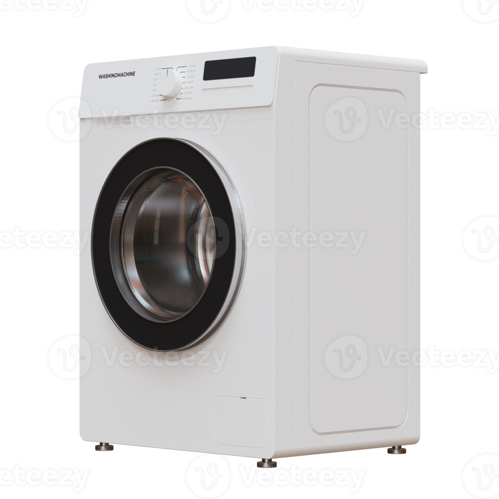Front Loading Washing Machine 3D Render Illustration png