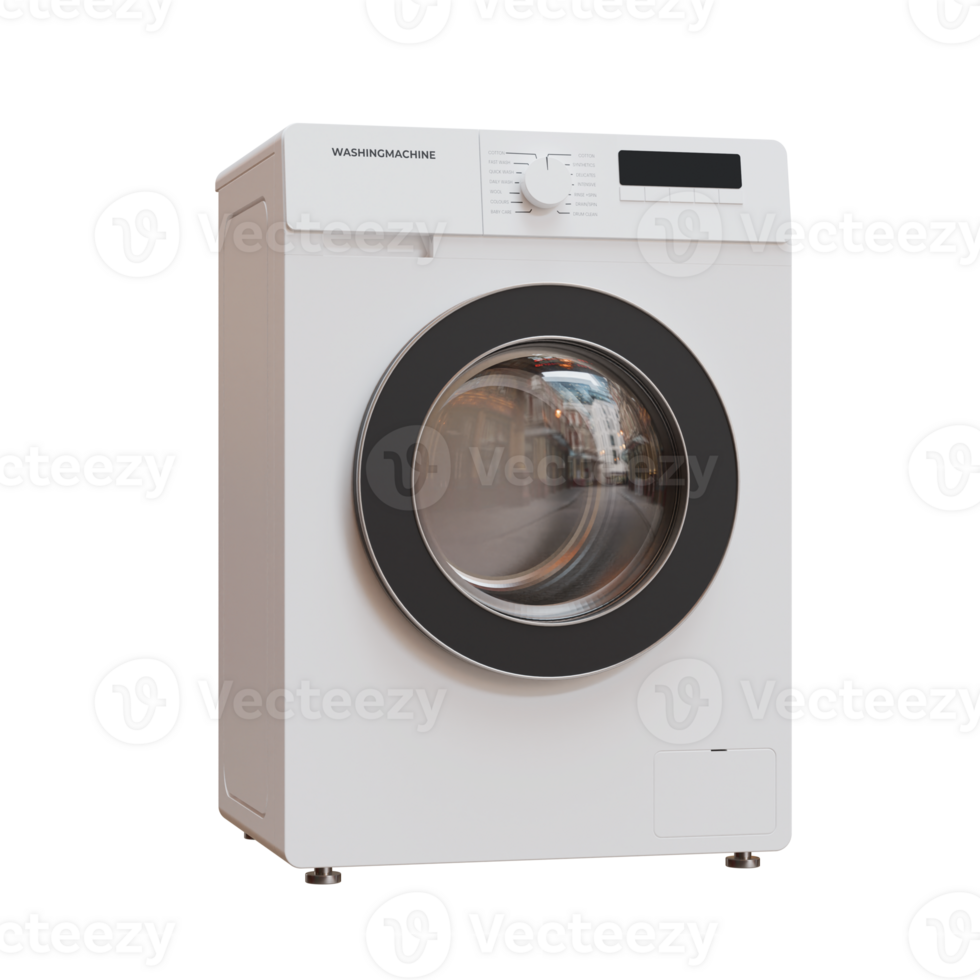 Front Loading Washing Machine 3D Render Illustration png