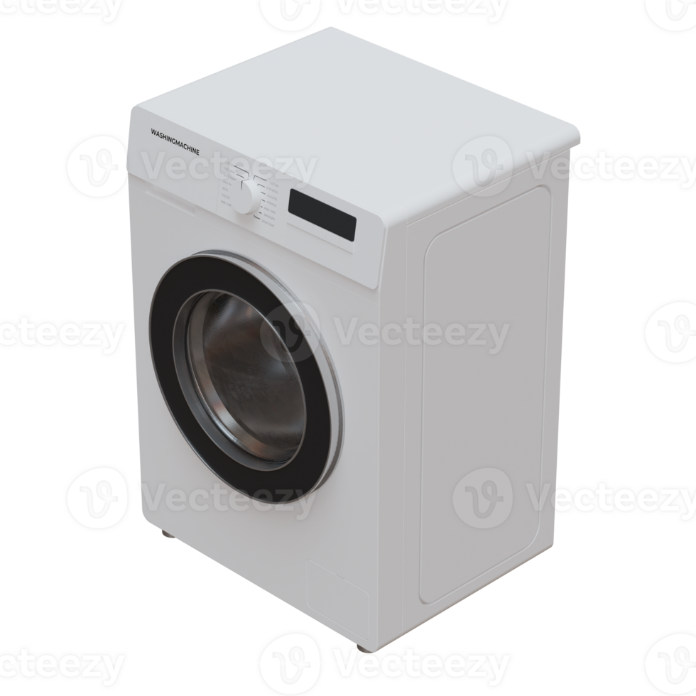 Front Loading Washing Machine 3D Render Illustration png