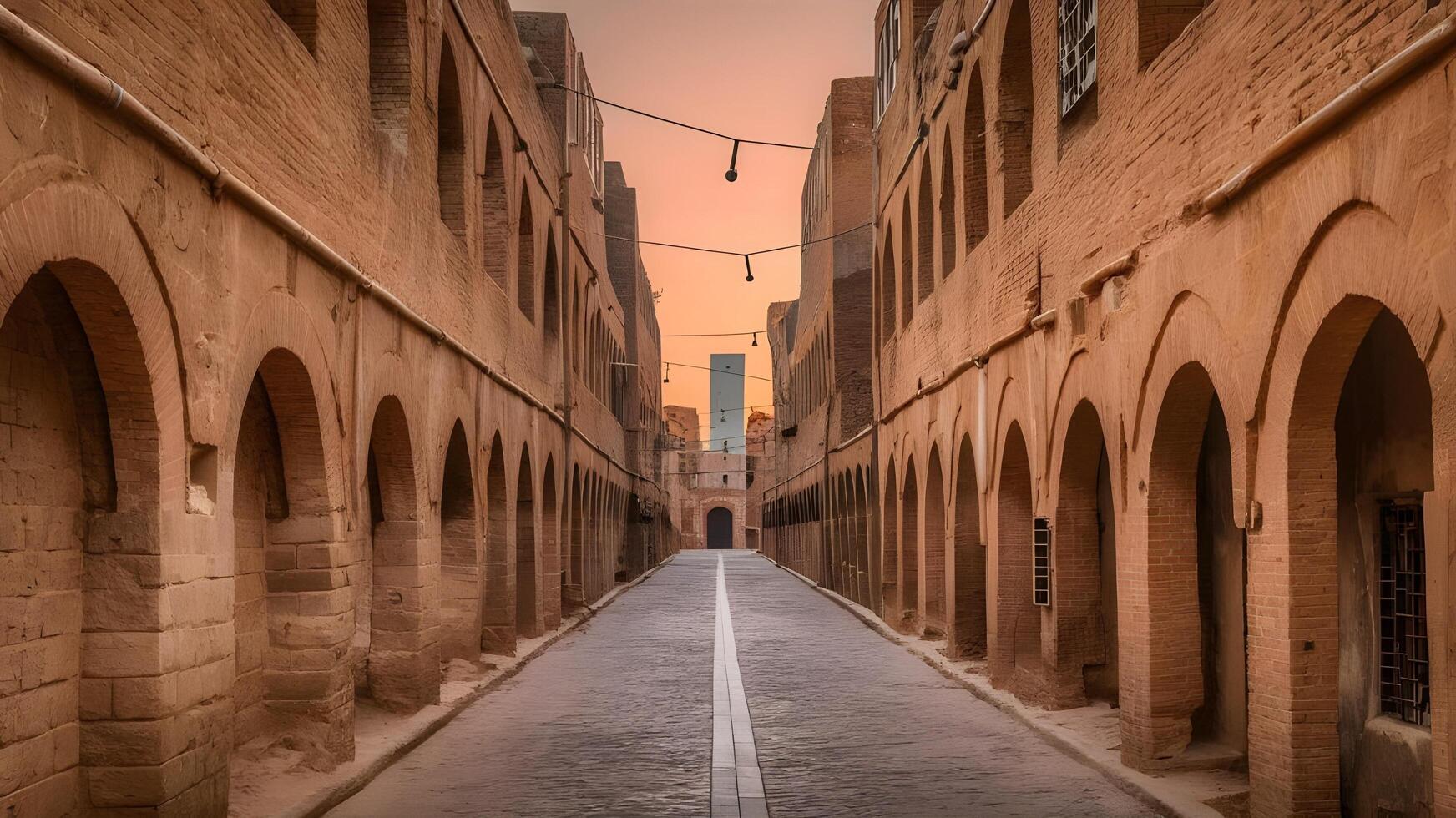 Old City Streets of Diriyah, Ar Riyadh, Saudi Arabia. photo