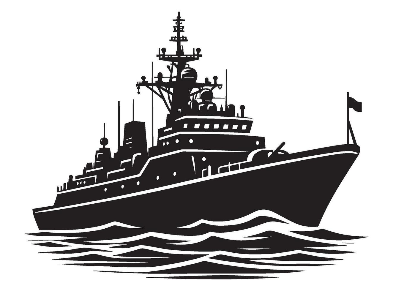 Cargo ship with containers illustration isolated on a white background vector
