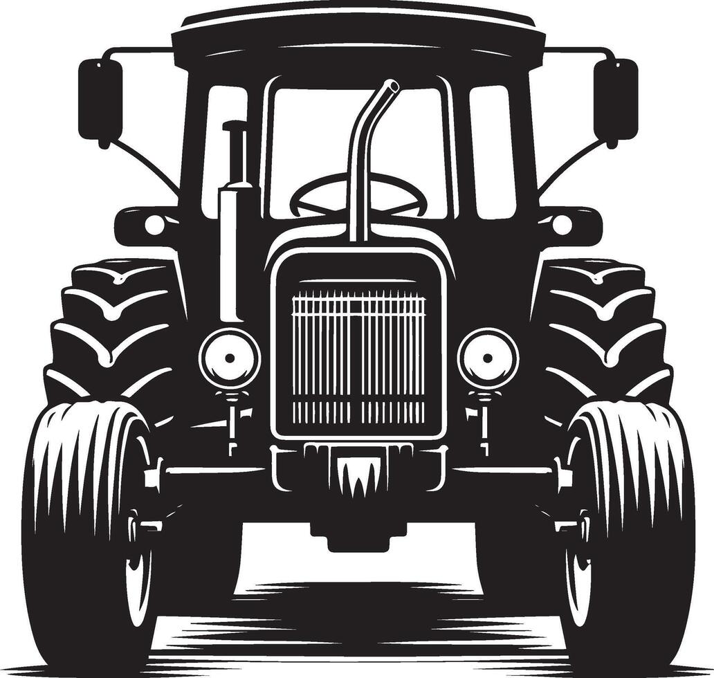 Tractor silhouette illustration isolated on a white background vector