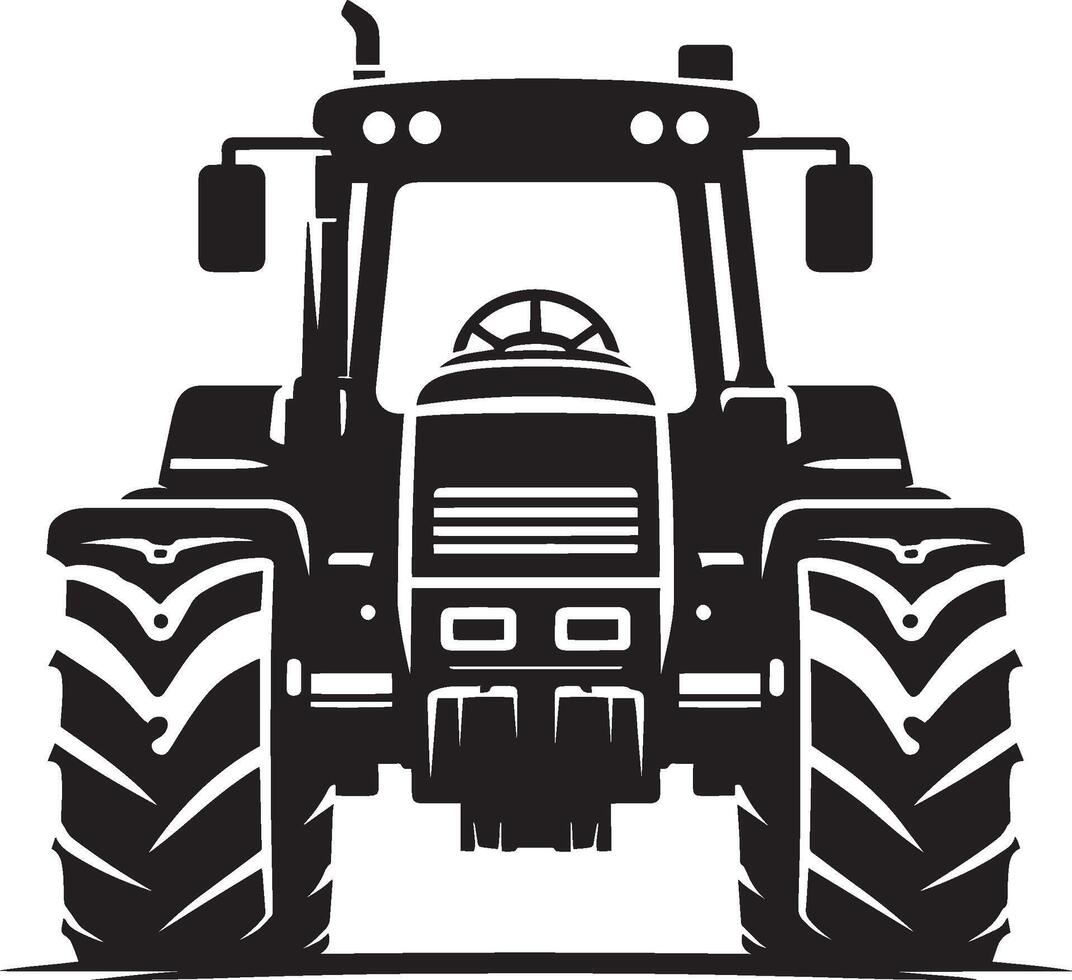 Tractor silhouette illustration isolated on a white background vector