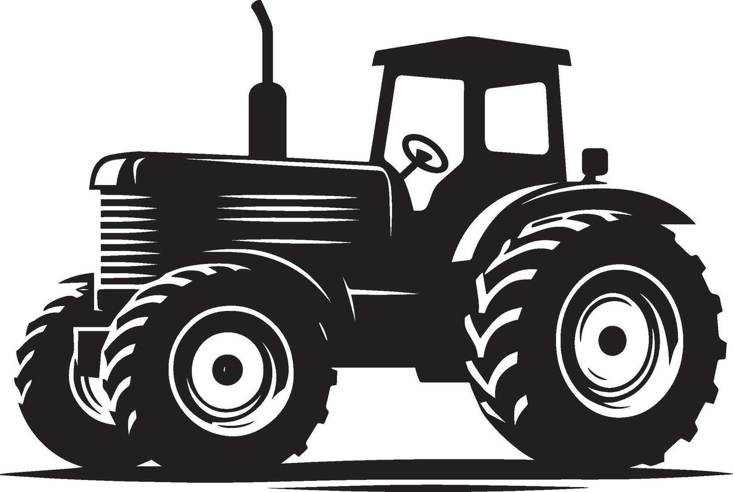 Tractor silhouette illustration isolated on a white background vector