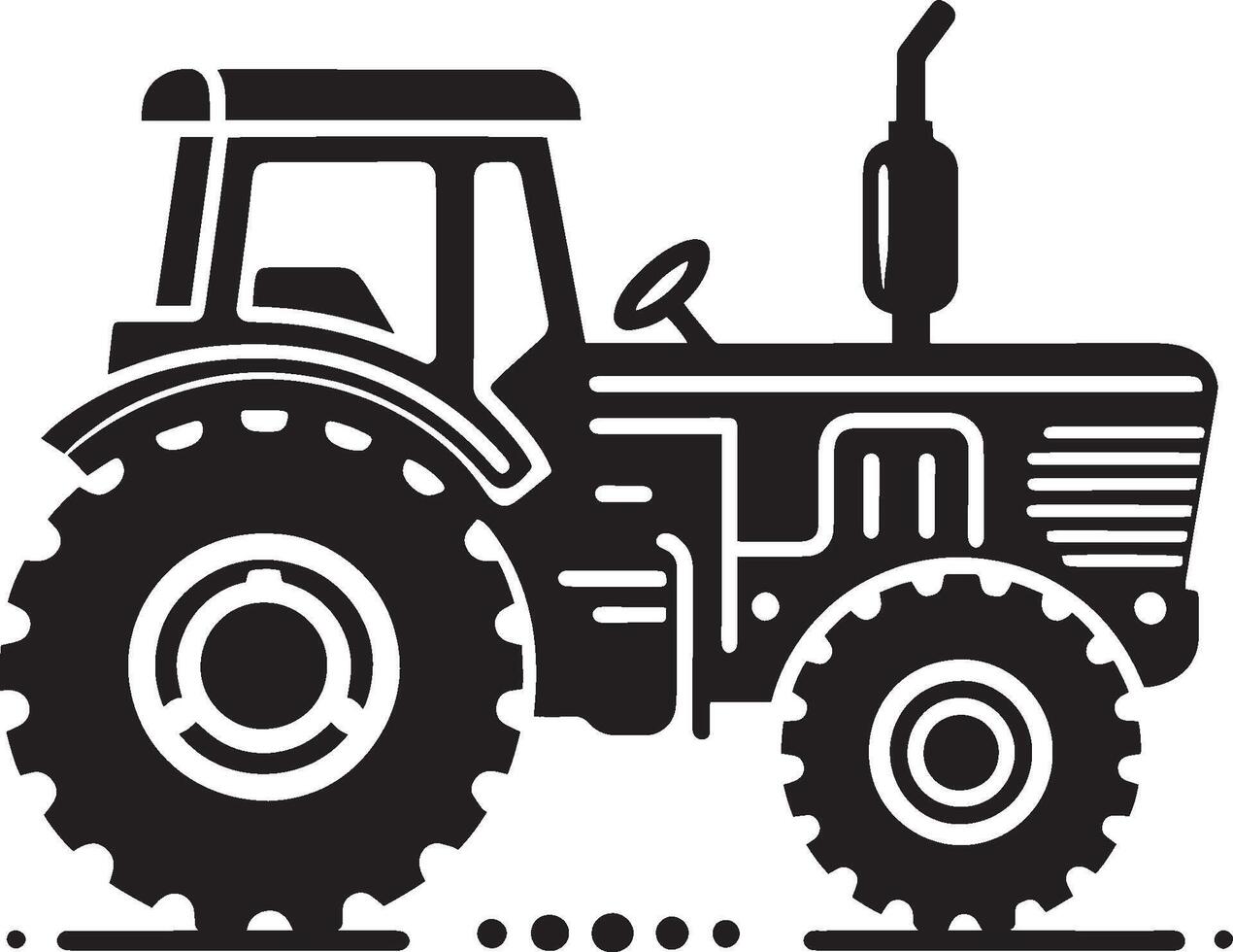 Tractor silhouette illustration isolated on a white background vector