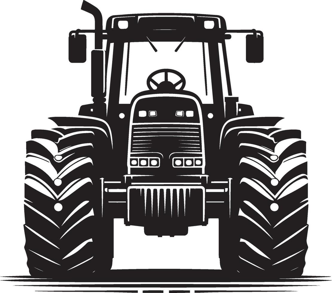 Tractor silhouette illustration isolated on a white background vector