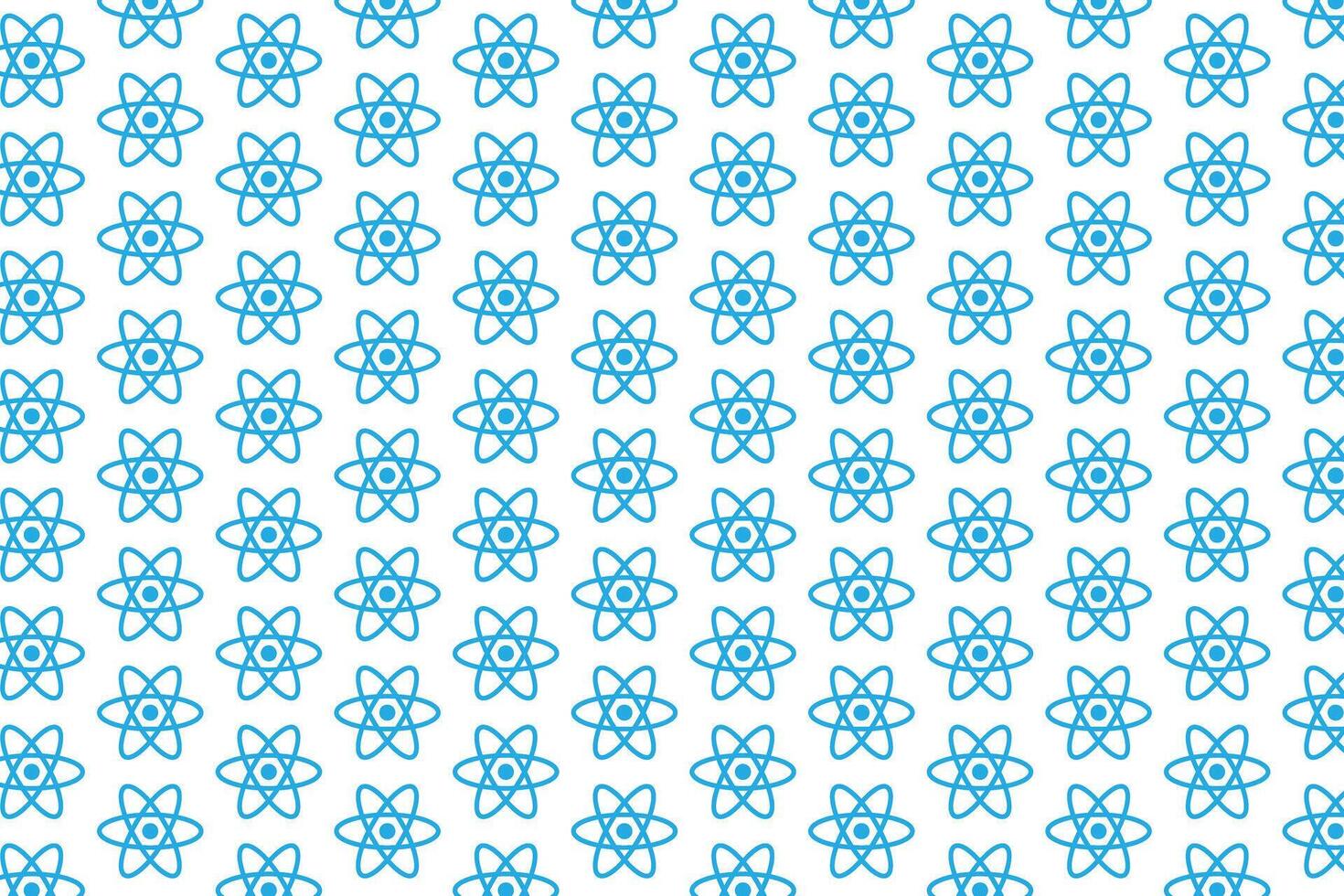 Atom pattern . Blue atom pattern on white background . illustration vector