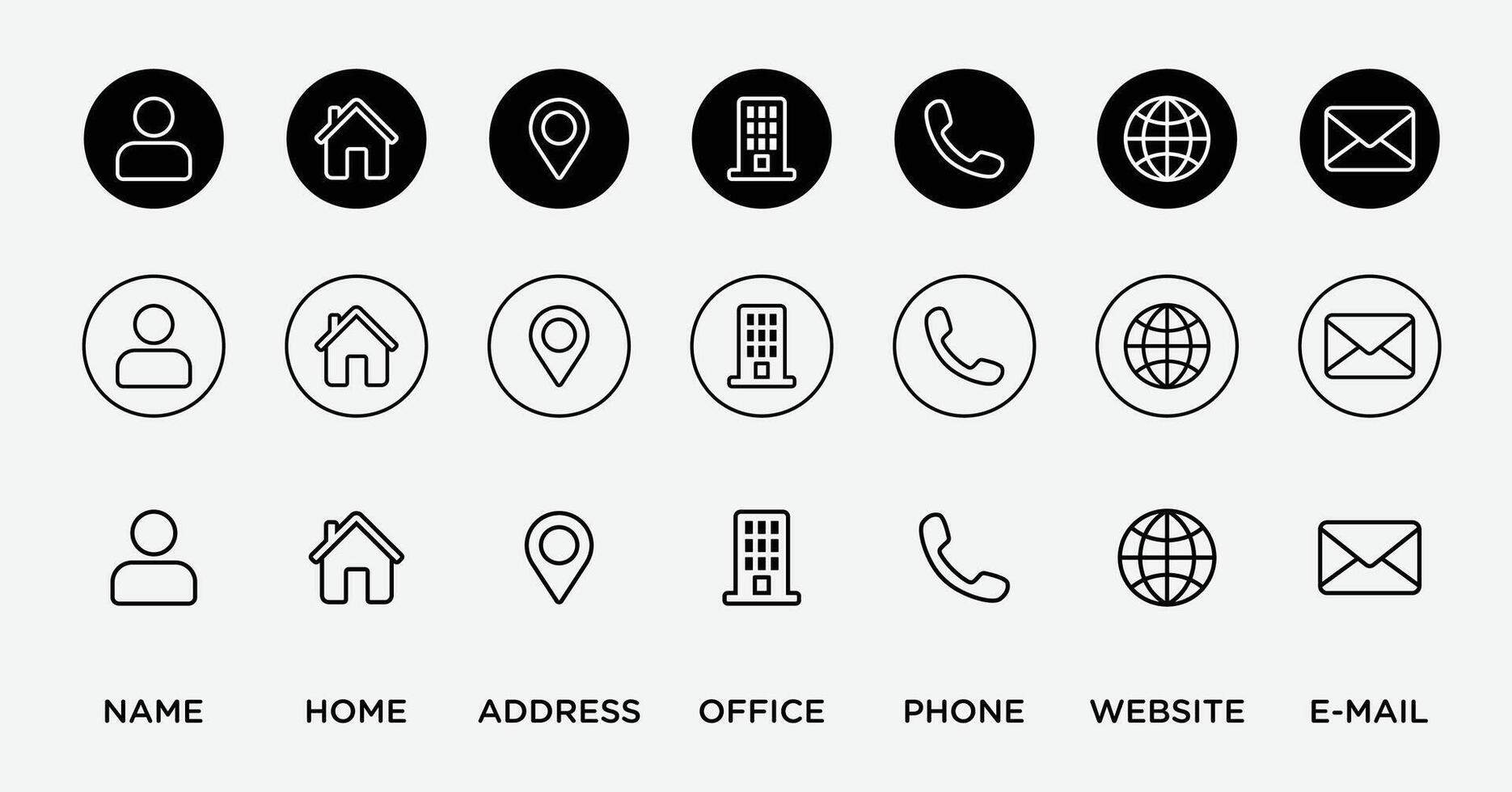 Business Card Icons Art vector
