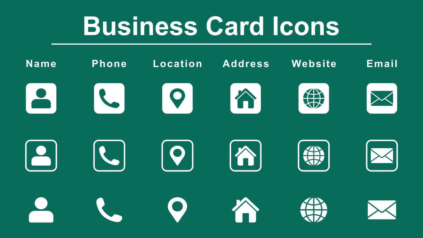 Business Card Icons Art vector