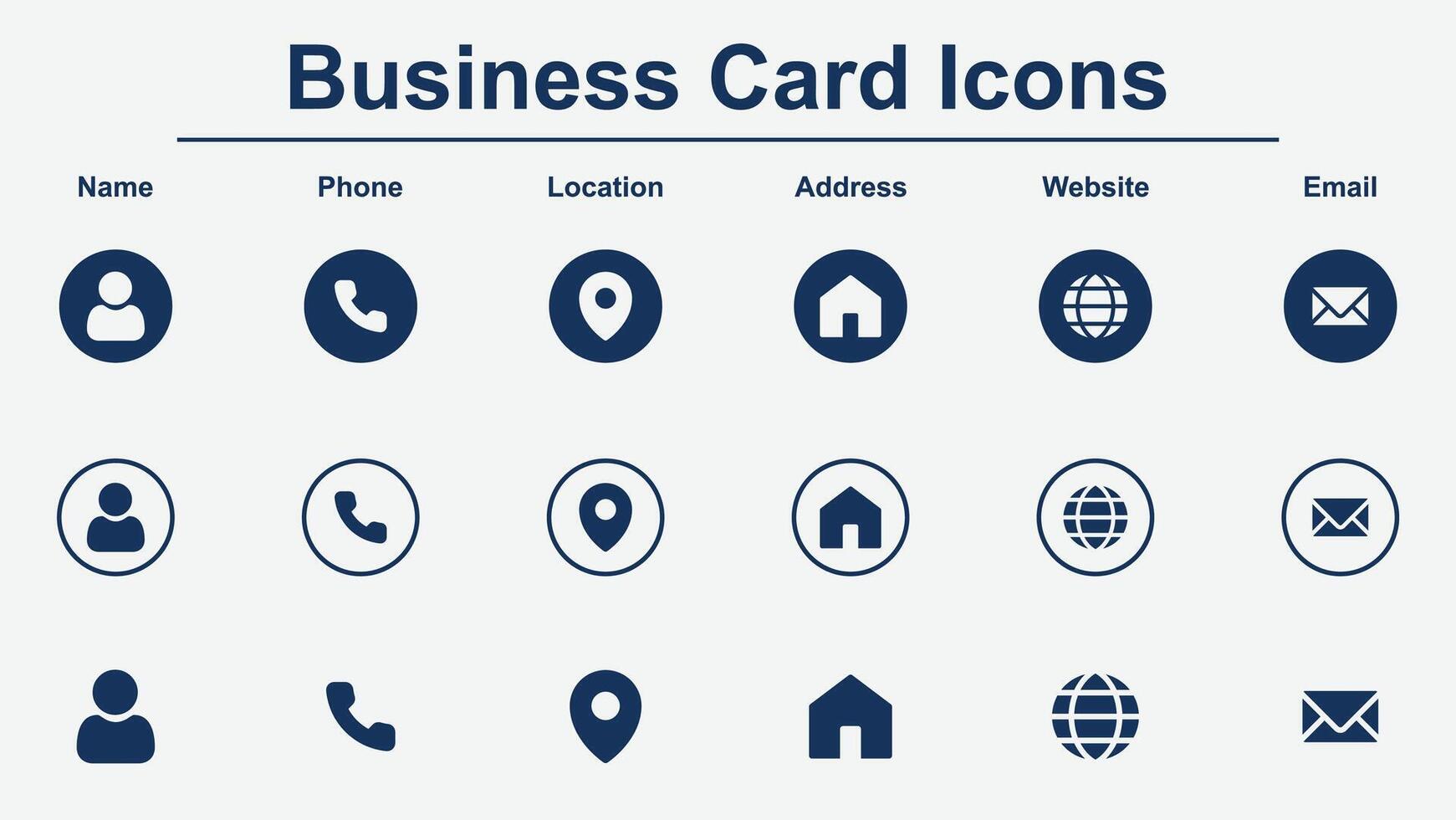 Business Card Icons Art vector