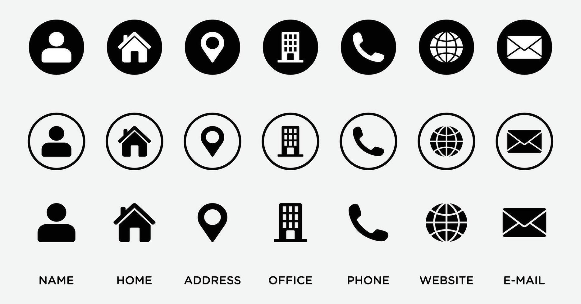Business Card Icons Art vector