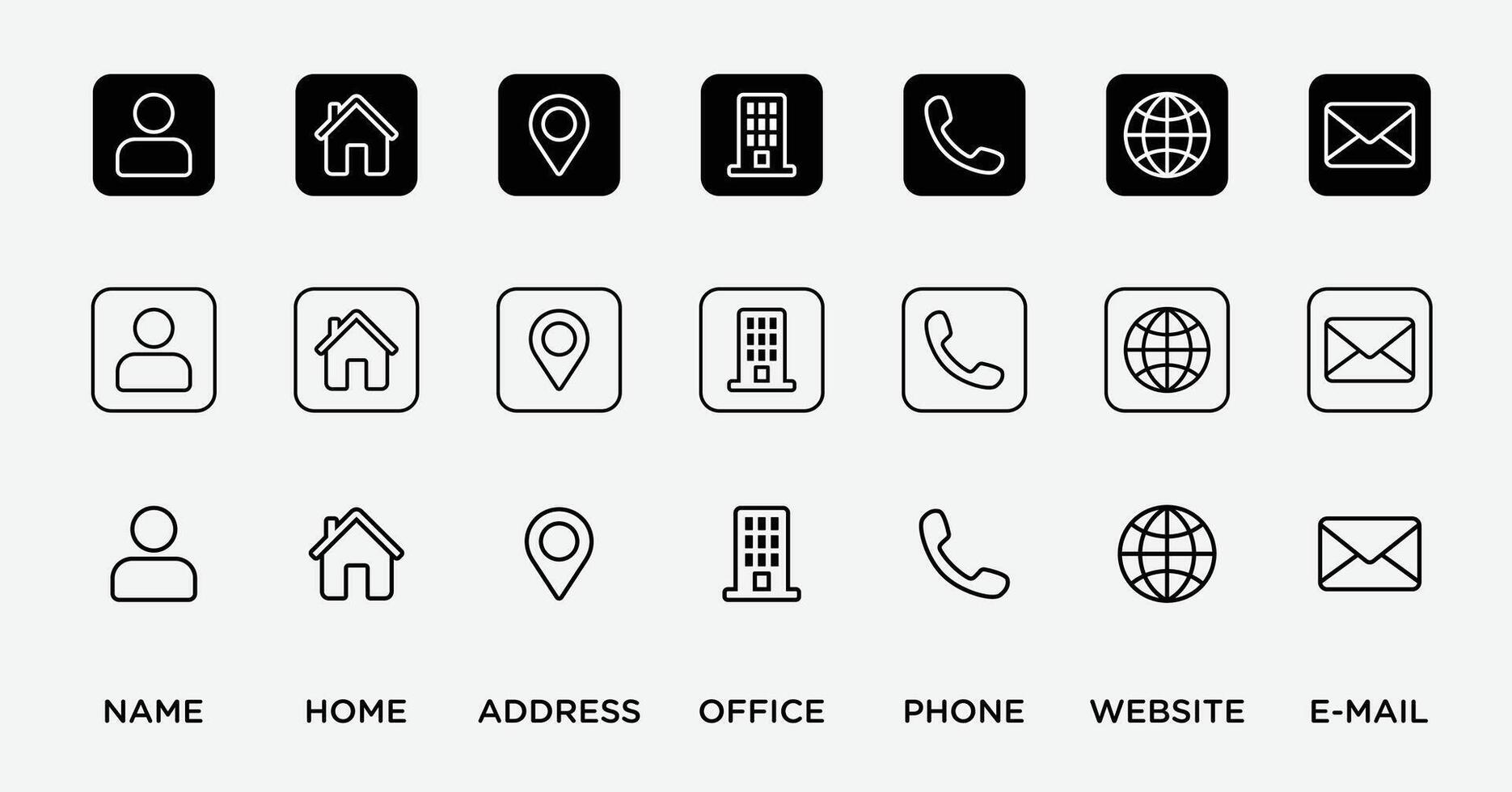 Business Card Icons Art vector