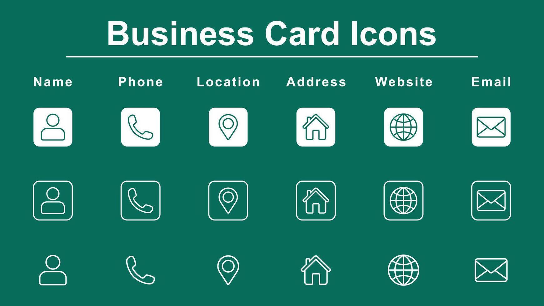 Business Card Icons Art vector