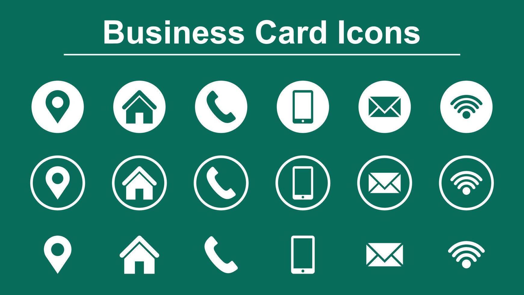 Business Card Icons Art vector