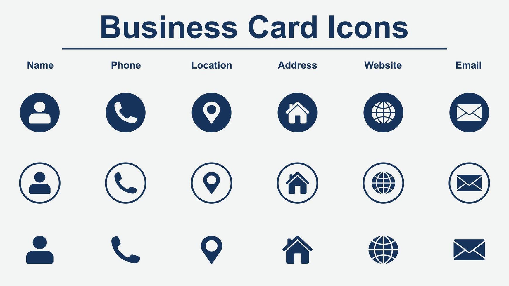 Business Card Icons Art vector