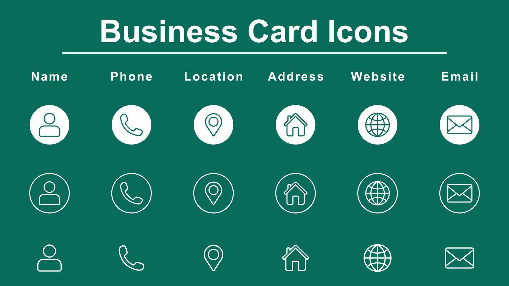 Business Card Icons Art vector