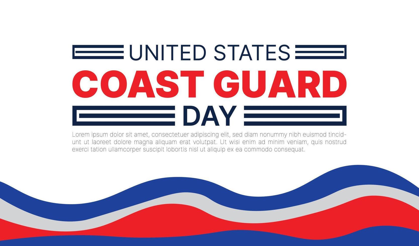Us coast guard day vector
