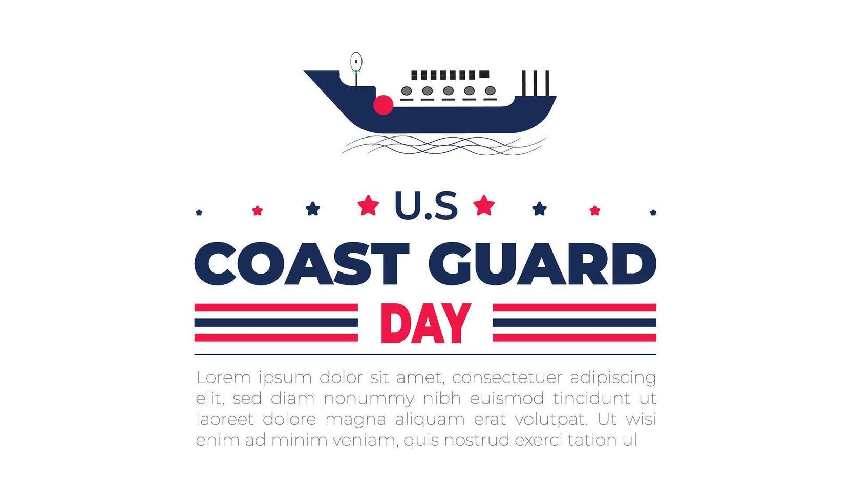 Us coast guard day vector
