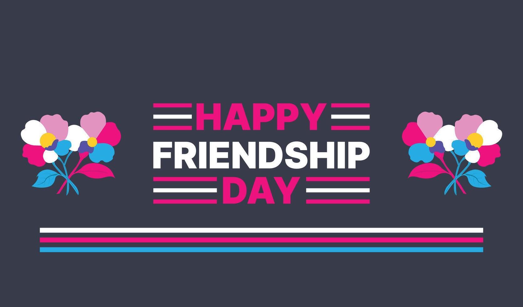 Happy friendship day design for poster banner vector