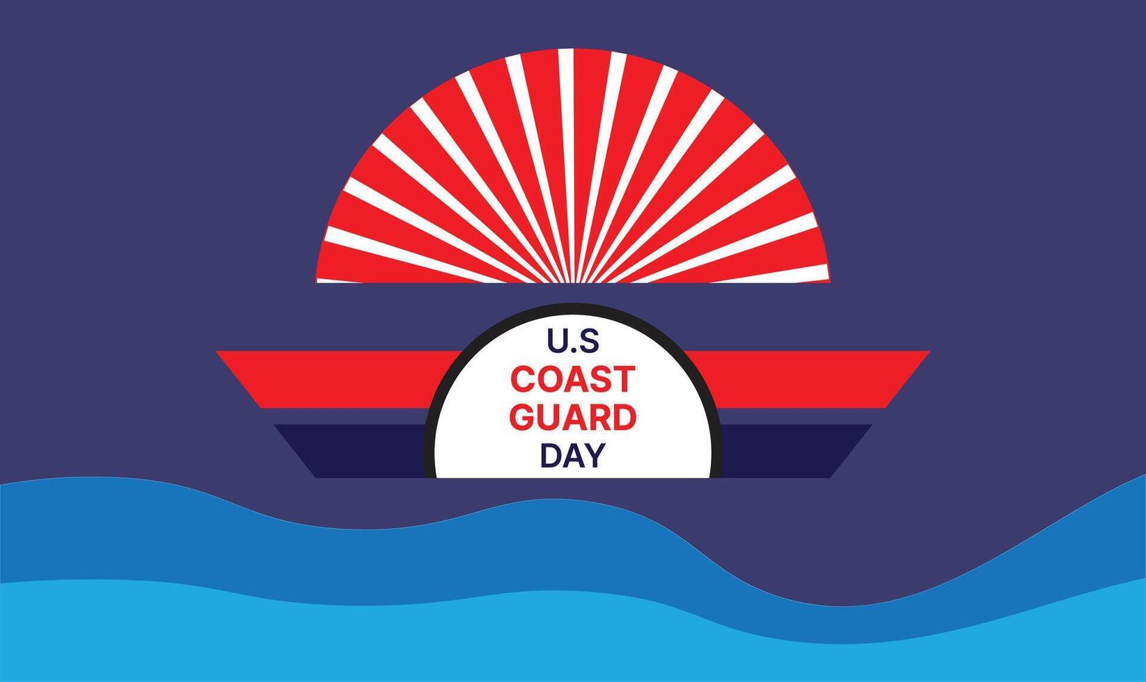 Us coast guard day vector