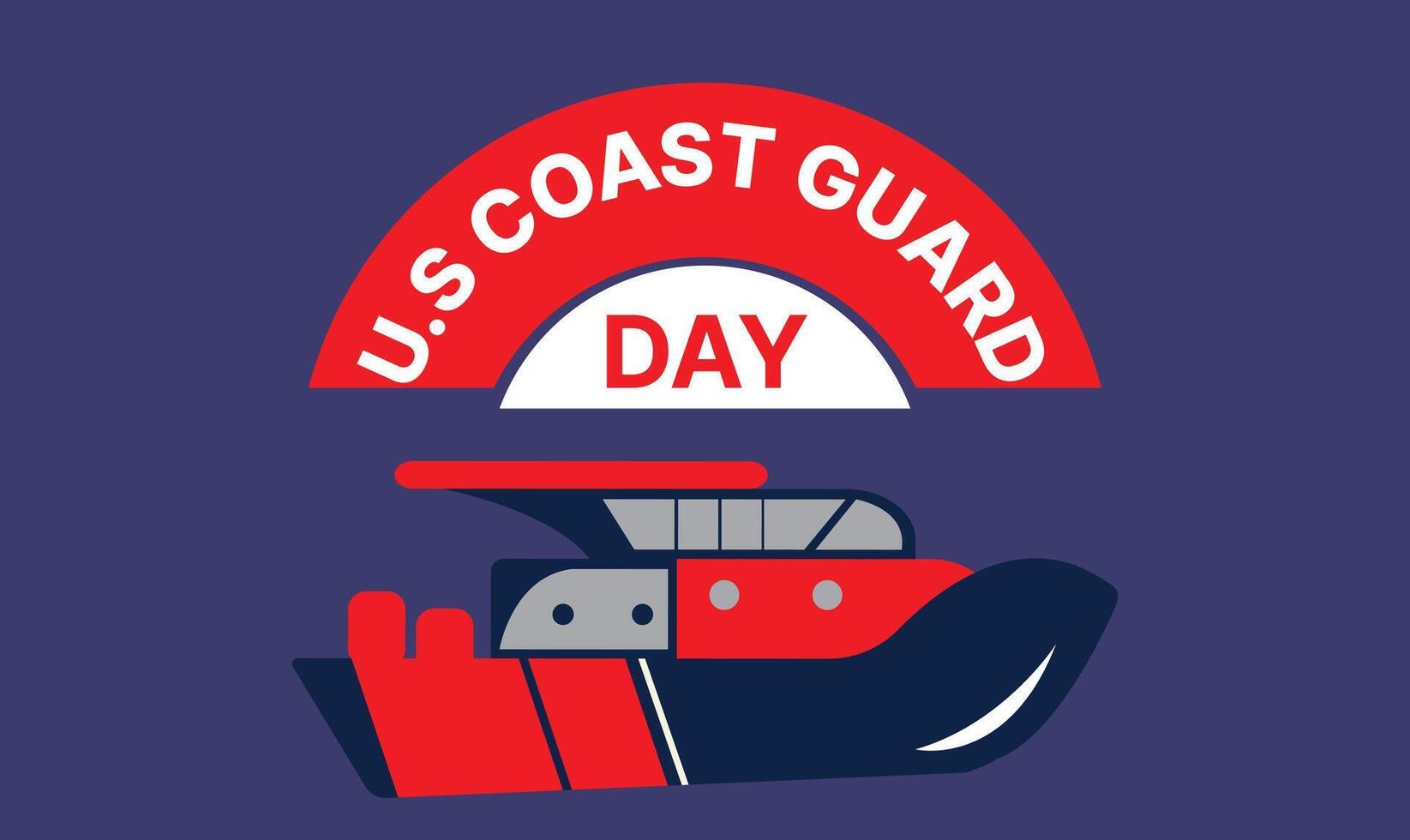 Us coast guard day vector