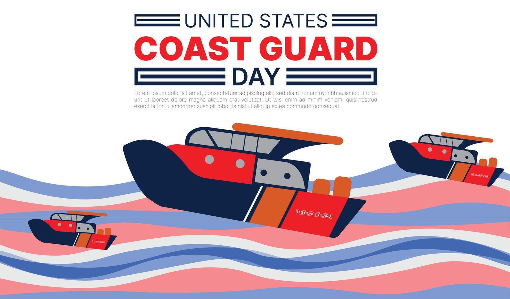 Us coast guard day vector