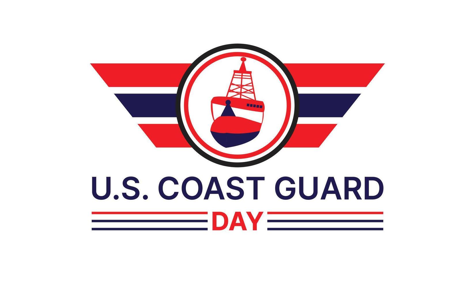 Us coast guard day vector