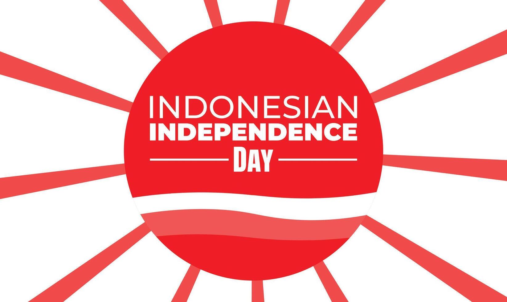 Indonesian independence day design templet vector