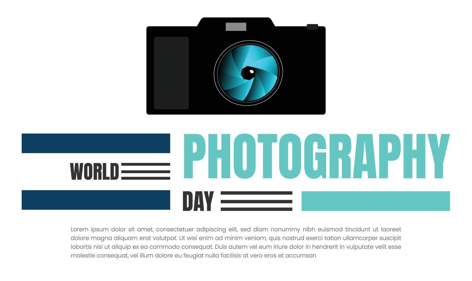 world photography day, poster and banner design for world photography day vector
