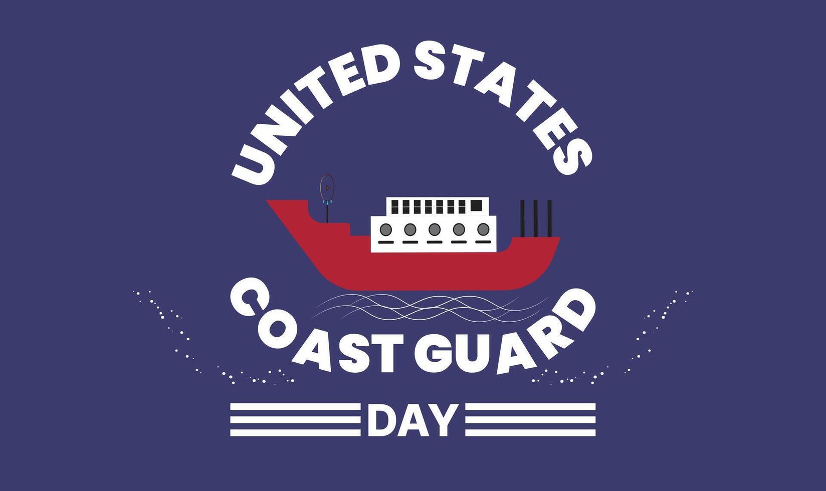 Us coast guard day vector