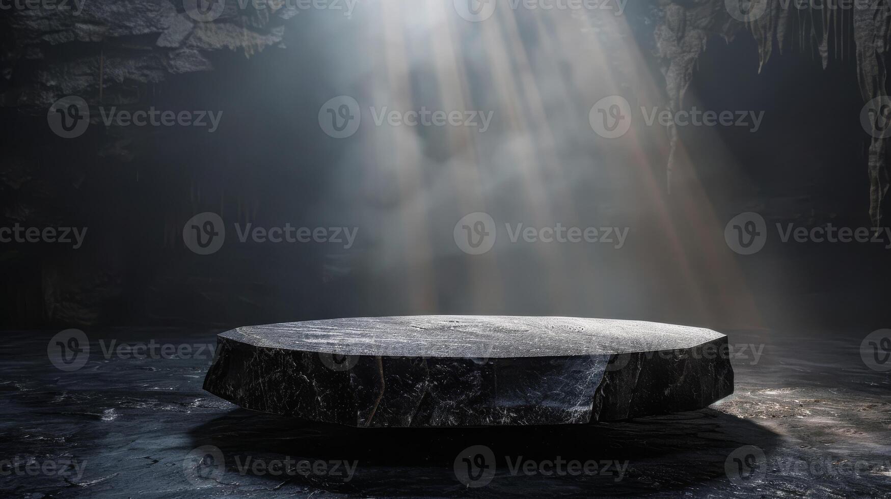 stone display, rock, dramatic and epic atmosphere, cosmetics and beauty for men, virility. High quality photo