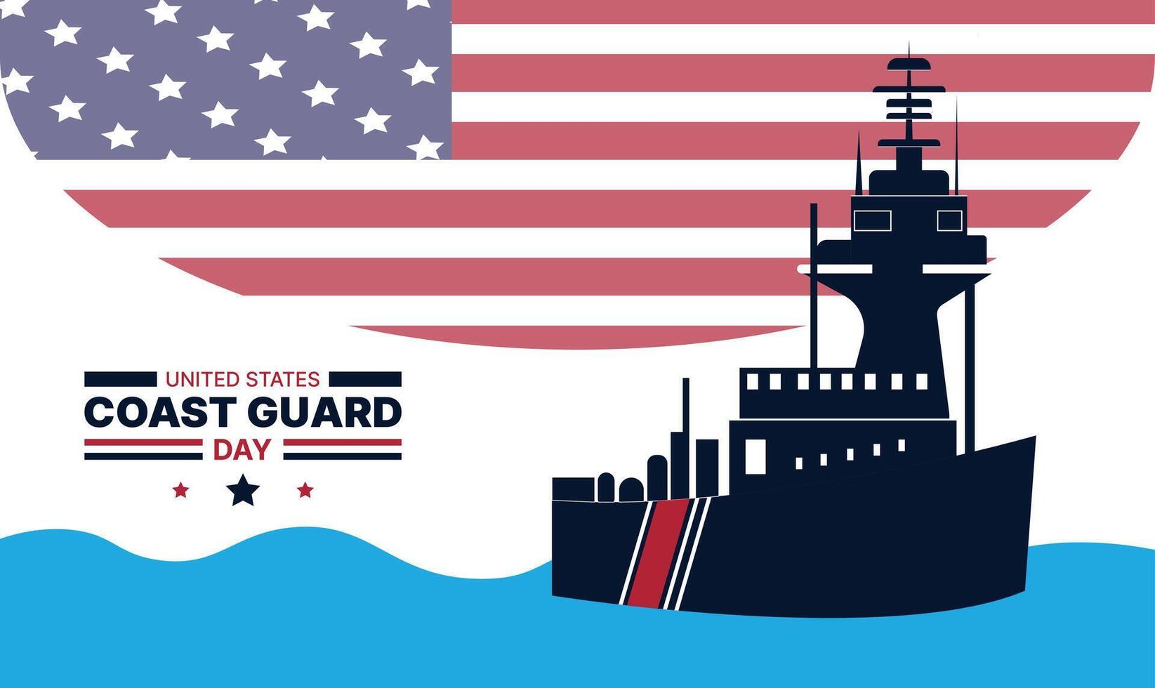 Us coast guard day vector