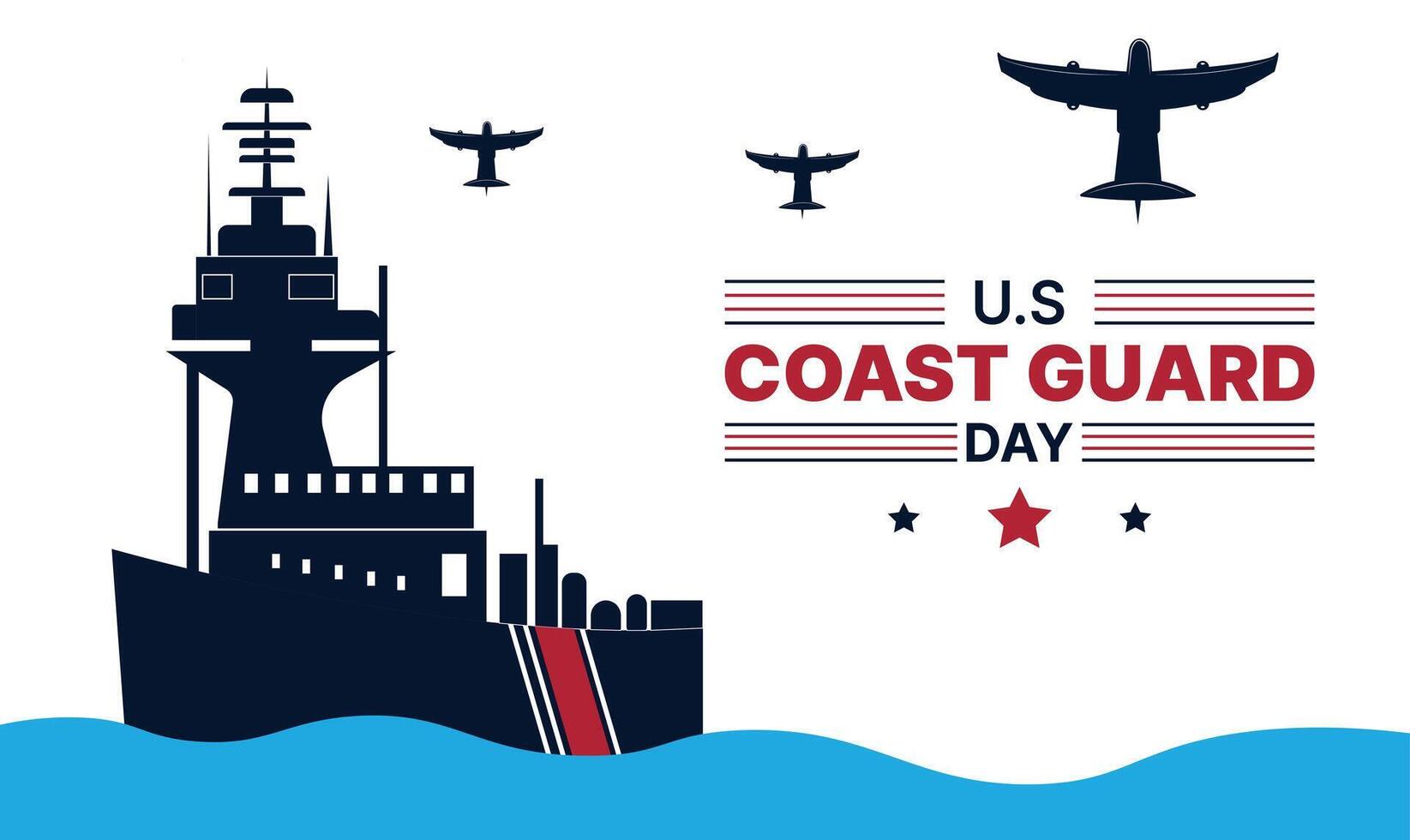 Us coast guard day vector