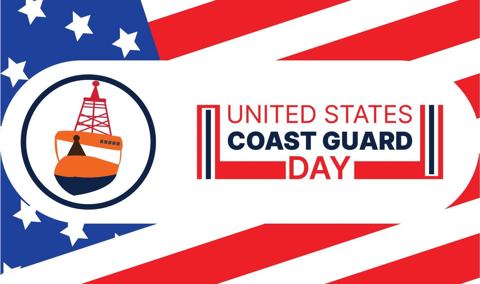 Us coast guard day vector