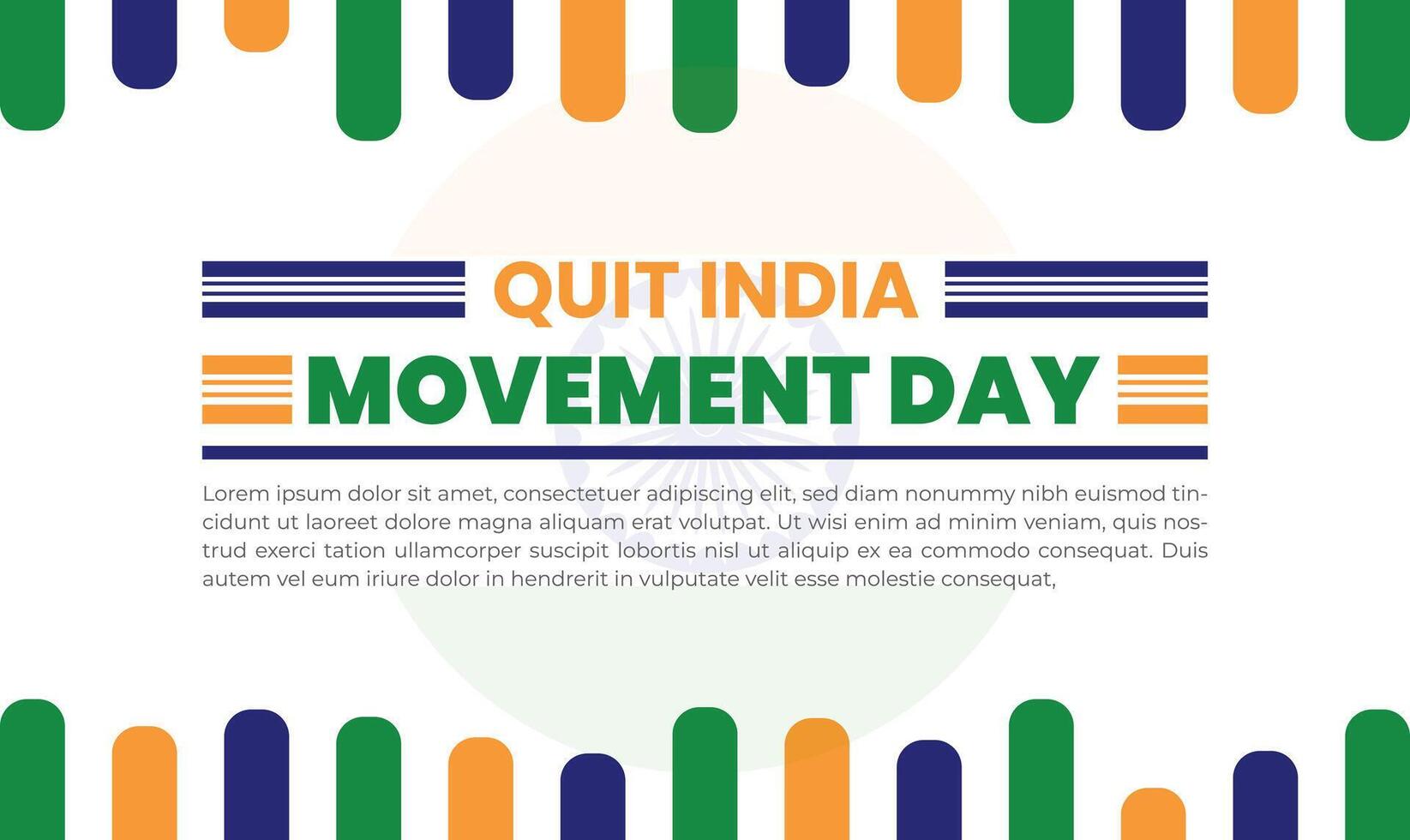 Quit India Movement Anniversary or August vector