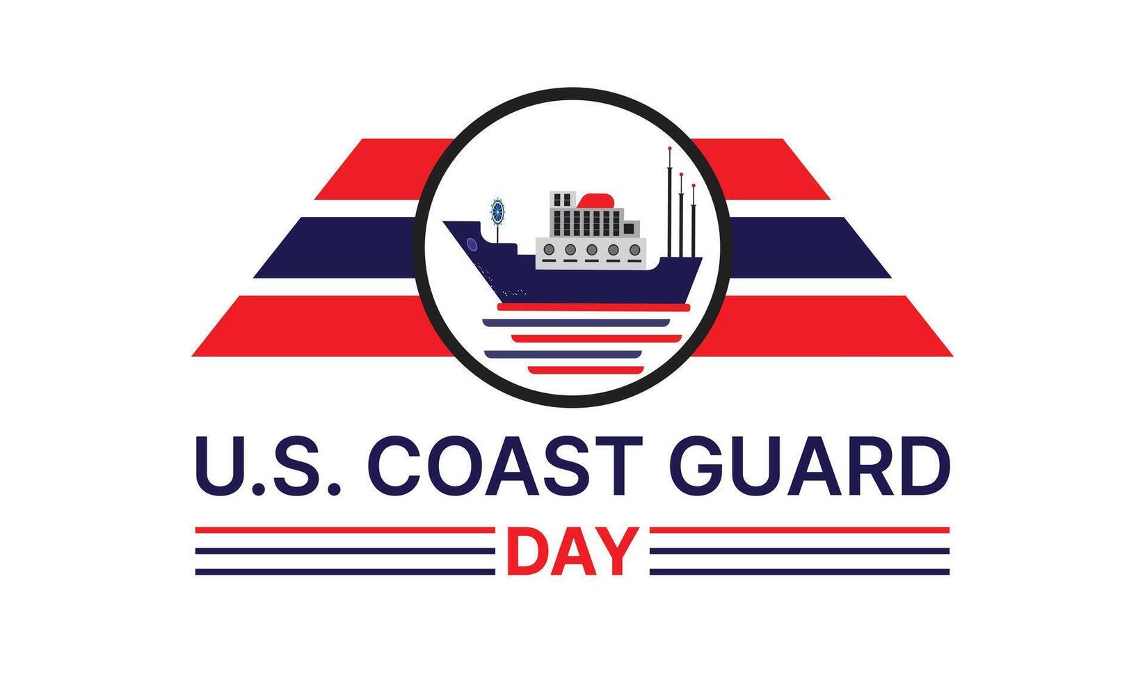 Us coast guard day vector