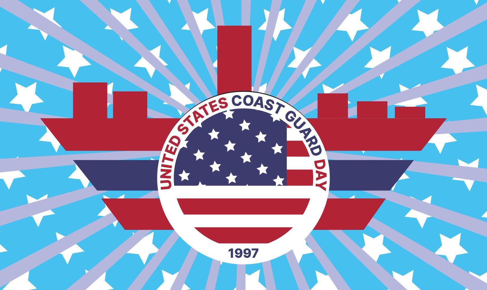 Us coast guard day vector